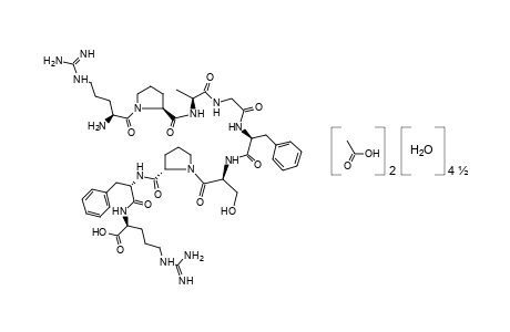 N^2-{N-{1-{N-{N-{N-[N-(1-L-ARGINYL-L-PROLYL)-L-ALANYL]GLYCYL}-3-PHENYL-L-ALANYL}-L-SERYL}-L-PROLYL}-3-PHENYL-L-ALANYL}ARGININE, DIACETATE (SALT), HYDRATED