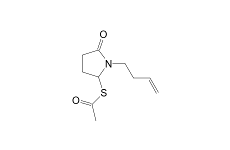 Ethanethioic acid, S-[1-(3-butenyl)-5-oxo-2-pyrrolidinyl]ester, (.+-.)-