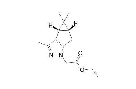 (3bS,4aR)-2-(3,4,4-Trimethyl-3b,4,4a,5-tetrahydro-2H-cycloprop[3,4]cyclopenta[1,2-c]pyrazol-1-yl)acetic acid ethyl ester