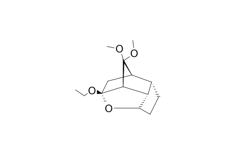 (+/-)-(1S*,3R*,5R*,7R*,8S*,9R*)-3-ETHOXY-2-OXATETRACYCLO-[6.3.0.0(3,7).0(5,9)]-UNDECAN-6-ONE-DIMETHYLKETAL