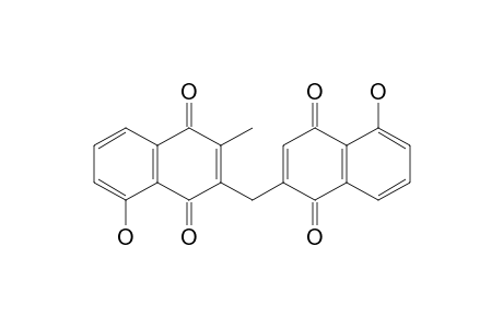 1,4-Naphthalenedione, 3-[(1,4-dihydro-5-hydroxy-1,4-dioxo-2-naphthalenyl)methyl]-5-hydroxy- 2-methyl-