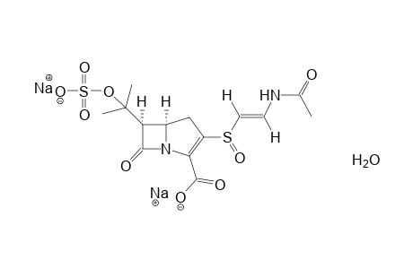 cis-5,6-3-[(trans-2-acetamidovinyl)sulfinyl]-6-(1-hydroxy-1-methylethyl)-7-oxo-1-azabicyclo[3,2,o]hept-2-ene-2-carboxylic acid, monosodium salt, hydrogen sulfate, sodium salt, hydrate