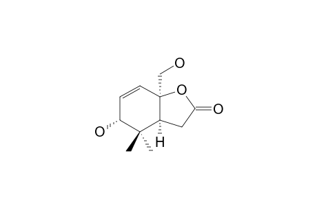 MELAZOLIDE-A;(-)-(3AS,5R,7AR)-4,4-DIMETHYL-7A-HYDROXYMETHYL-5-HYDROXY-2,3,3A,4,5,7A-HEXAHYDROBENZO-[B]-FURAN-2-ONE