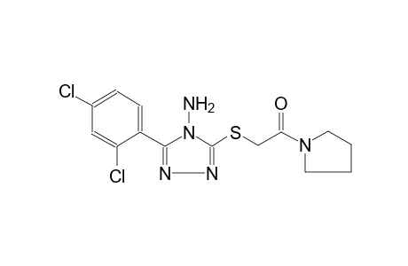 3-(2,4-dichlorophenyl)-5-{[2-oxo-2-(1-pyrrolidinyl)ethyl]sulfanyl}-4H-1,2,4-triazol-4-ylamine