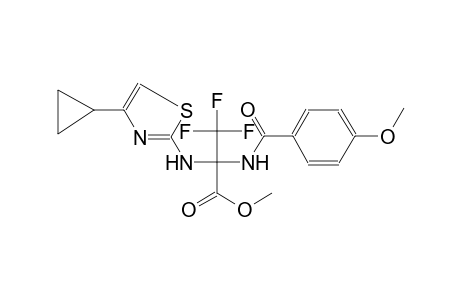 alanine, N-(4-cyclopropyl-2-thiazolyl)-3,3,3-trifluoro-2-[(4-methoxybenzoyl)amino]-, methyl ester