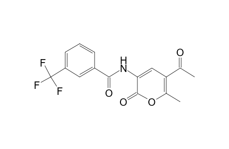 N-(5-ACETYL-6-METHYL-2-OXO-2H-PYRAN-3-YL)-alpha,alpha,alpha-TRIFLUORO-m-TOLUAMIDE