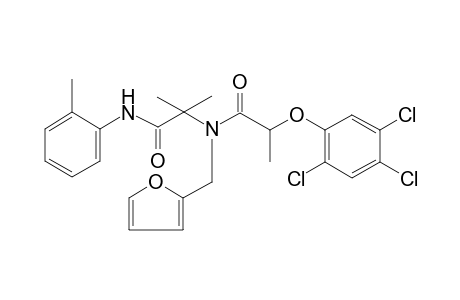 2-[2-furanylmethyl-[1-oxo-2-(2,4,5-trichlorophenoxy)propyl]amino]-2-methyl-N-(2-methylphenyl)propanamide