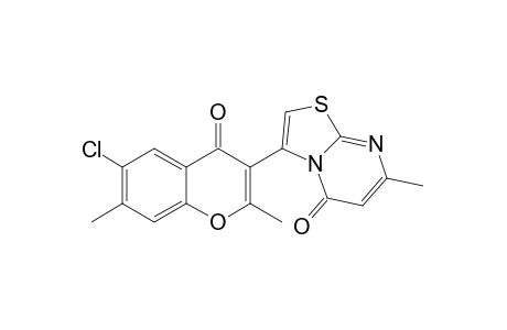 6-chloro-2,7-dimethyl-3-(7-methyl-5-oxo-5H-thiazolo[3,2-a]pyrimidin-3-yl)chromone