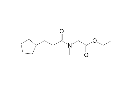 Sarcosine, N-(3-cyclopentylpropionyl)-, ethyl ester