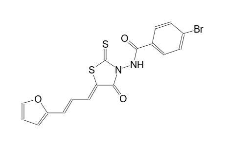 4-bromo-N-{(5Z)-5-[(2E)-3-(2-furyl)-2-propenylidene]-4-oxo-2-thioxo-1,3-thiazolidin-3-yl}benzamide