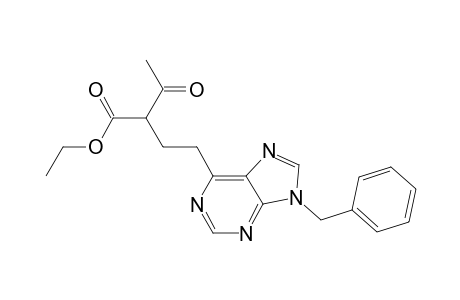 9-Benzyl-6-[3'-acetyl-3'-ethoxycarbonylpropyl]-9H-purine