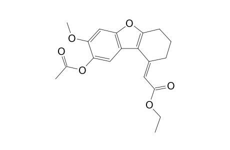 Acetic acid, 8-acetoxy-7-methoxy-1,2,3,4-tetrahydrodibenzofuran-1-ylidene, ethyl ester