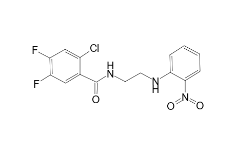 2-Chloro-4,5-difluoro-N-[2-(2-nitroanilino)ethyl]benzamide