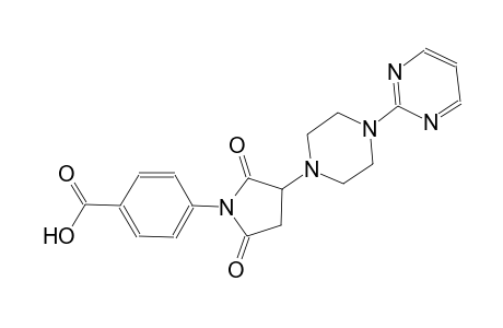 4-{2,5-dioxo-3-[4-(2-pyrimidinyl)-1-piperazinyl]-1-pyrrolidinyl}benzoic acid