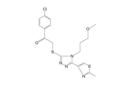 4'-chloro-2-{[4-(3-methoxypropyl)-5-(2-methyl-4-thiazolyl)-4H-1,2,4-triazole-3-yl]thio}acetophenone