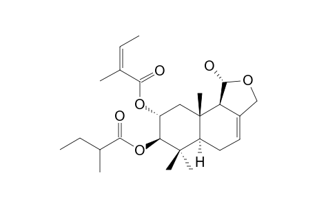 2-ALPHA-ANGELOYLOXY-3-BETA-2'-METHYLBUTANOYLOXY-ISODRIMENINOL