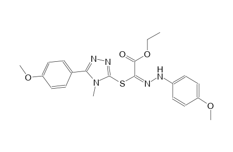 ethyl (2E)-[(4-methoxyphenyl)hydrazono]{[5-(4-methoxyphenyl)-4-methyl-4H-1,2,4-triazol-3-yl]sulfanyl}ethanoate