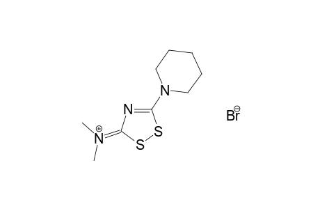 dimethyl(5-piperidino-3H-1,2,4-dithiazol-3-ylidene)ammonium bromide