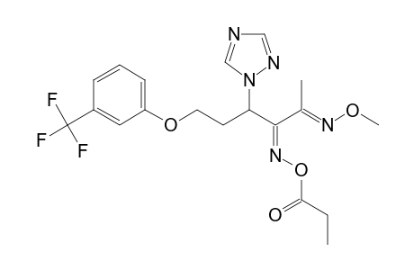 2,3-Hexanedione, 4-(1H-1,2,4-triazol-1-yl)-6-[3-(trifluoromethyl)phenoxy]-, 2-(O-methyloxime) 3-[O-(1-oxopropyl)oxime]