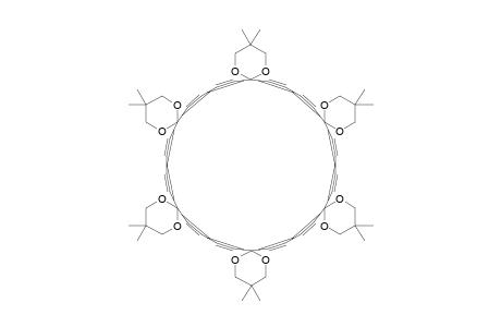 3,3,14,14,24,24,34,34,44,44,54,54-dodecamethyl-1,5,12,16,22,26,32,36,42,46,52,56-dodecaoxahexaspiro[5.4.5^{11}.4.5^{21}.4.5^{31}.4.5^{41}.4.5^{51}.4^{6}]hexaconta-7,9,17,19,27,29,37,39,47,49,57,59-dodecayne