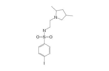 N-[2-(2,4-dimethyl-1-pyrrolidinyl)ethyl]-p-iodobenzenesulfonamide