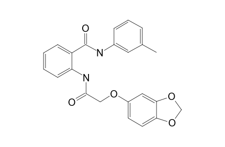 Benzamide, 2-[[2-(1,3-benzodioxol-5-yloxy)acetyl]amino]-N-(3-methylphenyl)-