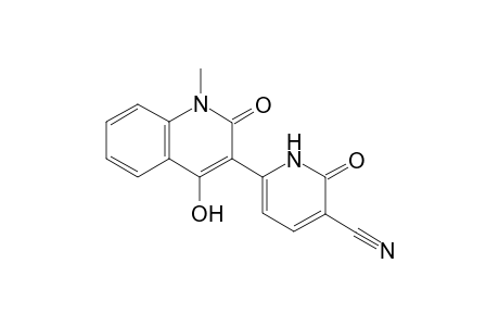 1,2-Dihydro-6-(1,2-dihydro-4-hydroxy-1-methyl-2-oxoquinolin-3-yl)-2-oxopyridine-3-carbonitrile