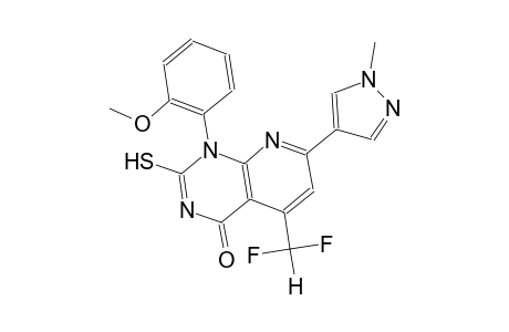 pyrido[2,3-d]pyrimidin-4(1H)-one, 5-(difluoromethyl)-2-mercapto-1-(2-methoxyphenyl)-7-(1-methyl-1H-pyrazol-4-yl)-