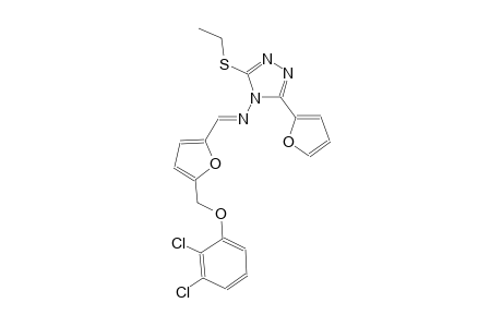 N-((E)-{5-[(2,3-dichlorophenoxy)methyl]-2-furyl}methylidene)-3-(ethylsulfanyl)-5-(2-furyl)-4H-1,2,4-triazol-4-amine