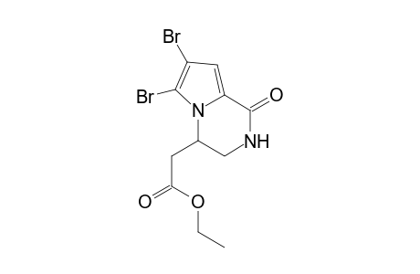 Hamishin Ethyl 8,9-dibromo-1,4-diazabicyclo[4.3.0]nona-6,8-dien-5-one-2-acetate]