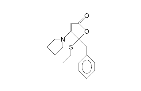 5-Benzyl-5-ethylthio-4-(pyrrolidin-1-yl)-furan-2(5H)-one