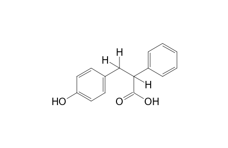 3-(p-hydroxyphenyl)-2-phenylpropionic acid