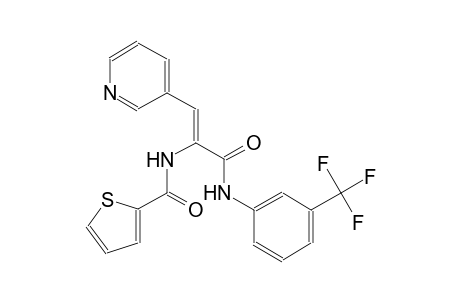 N-((Z)-2-(3-pyridinyl)-1-{[3-(trifluoromethyl)anilino]carbonyl}ethenyl)-2-thiophenecarboxamide