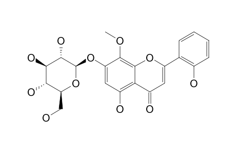 5,7,2'-TRIHYDROXY-8-METHOXYFLAVONE-7-O-BETA-D-GLUCOPYRANOSIDE