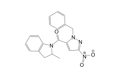 1-[(1-benzyl-3-nitro-1H-pyrazol-5-yl)carbonyl]-2-methylindoline