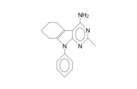 2-Methyl-9-phenyl-5,6,7,8-tetrahydro-9H-pyrimido(4,5-B)indole-4-amine