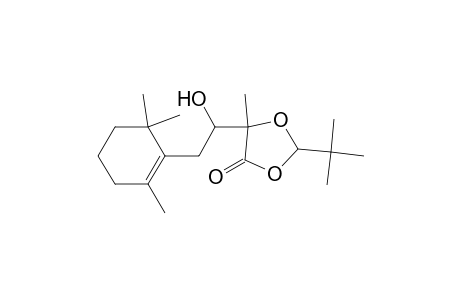 2-t-Butyl-5-[1-hydroxy-2-(2,6,6-trimethyl-cyclohex-1-enyl)-ethyl]-5-methyl-[1,3]dioxolan-4-one