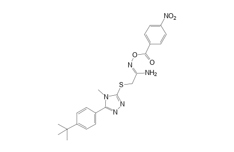 2-{[5-(p-tert-butylphenyl)-4-methyl-4H-1,2,4-triazol-3-yl]thio}-o-(p-nitrobenzoyl)acetamidoxime