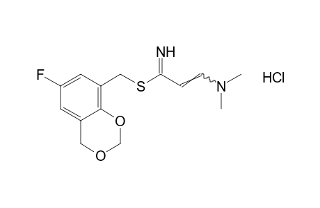 3-(dimethylamino)thioacrylimic acid, (6-fluoro-1,3-benzodioxan-3-yl)methyl ester, monohydrochloride