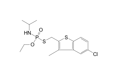 isopropylphosphoramidothioic acid, S-[(5-chloro-3-methylbenzo[b]thien-2-yl)methyl], O-ethyl ester