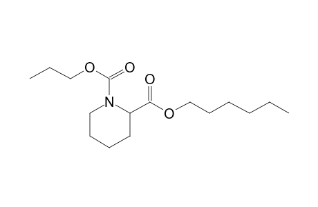 Pipecolic acid, N-propoxycarbonyl-, hexyl ester