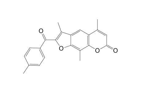 7H-furo[3,2-g][1]benzopyran-7-one, 3,5,9-trimethyl-2-(4-methylbenzoyl)-