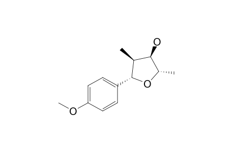 (2S*,3S*,4R*,5S*)-3,5-Dimethyl-2-(4-methoxyphenyl)tetrahydrofuran-4-ol