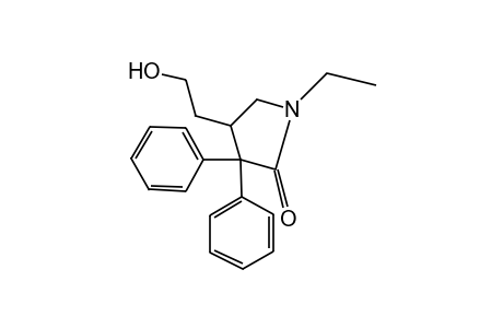 3,3-DIPHENYL-1-ETHYL-4(2-HYDROXYETHYL)-2-PYRROLIDINONE