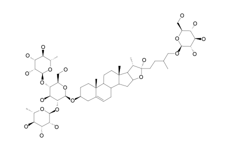 3-BETA,22-ALPHA,26-TRIHYDROXYFUROST-5-ENE-3-O-BETA-CHACOTRIOSIDE-26-O-BETA-D-GLUCOPYRANOSIDE