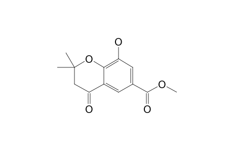 Cyclolanceaefolic-acid-methylester;methylester-of-8-hydroxy-2,2'-dimethyl-6-carboxychroman-4-one