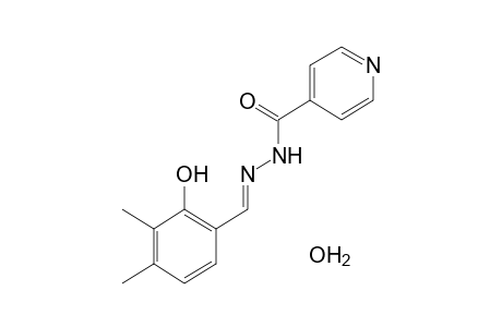 isonicotinic acid, (3,4-dimethyl-2-hydroxybenzylidene)hydrazide, monohydrate