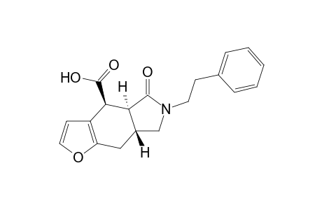 (4RS,4aRS,7aRS)-5-Oxo-6-(2-phenylethyl)-4a,5,6,7,7a,8-hexahydro-4H-furo[2,3-f]isoindole-4-carboxylic acid