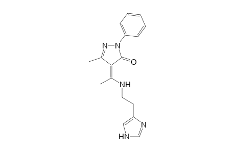 3H-pyrazol-3-one, 2,4-dihydro-4-[1-[[2-(1H-imidazol-4-yl)ethyl]amino]ethylidene]-5-methyl-2-phenyl-, (4Z)-