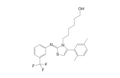 6-(4-(2,5-dimethylphenyl)-2-{[3-(trifluoromethyl)phenyl]imino}-1,3-thiazol-3(2H)-yl)-1-hexanol